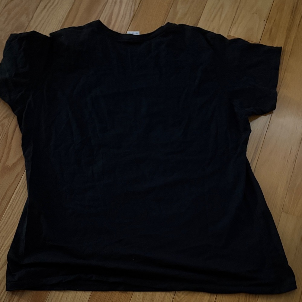 Port and Company Black Tee with Sunflower Design - Picture 4 of 5